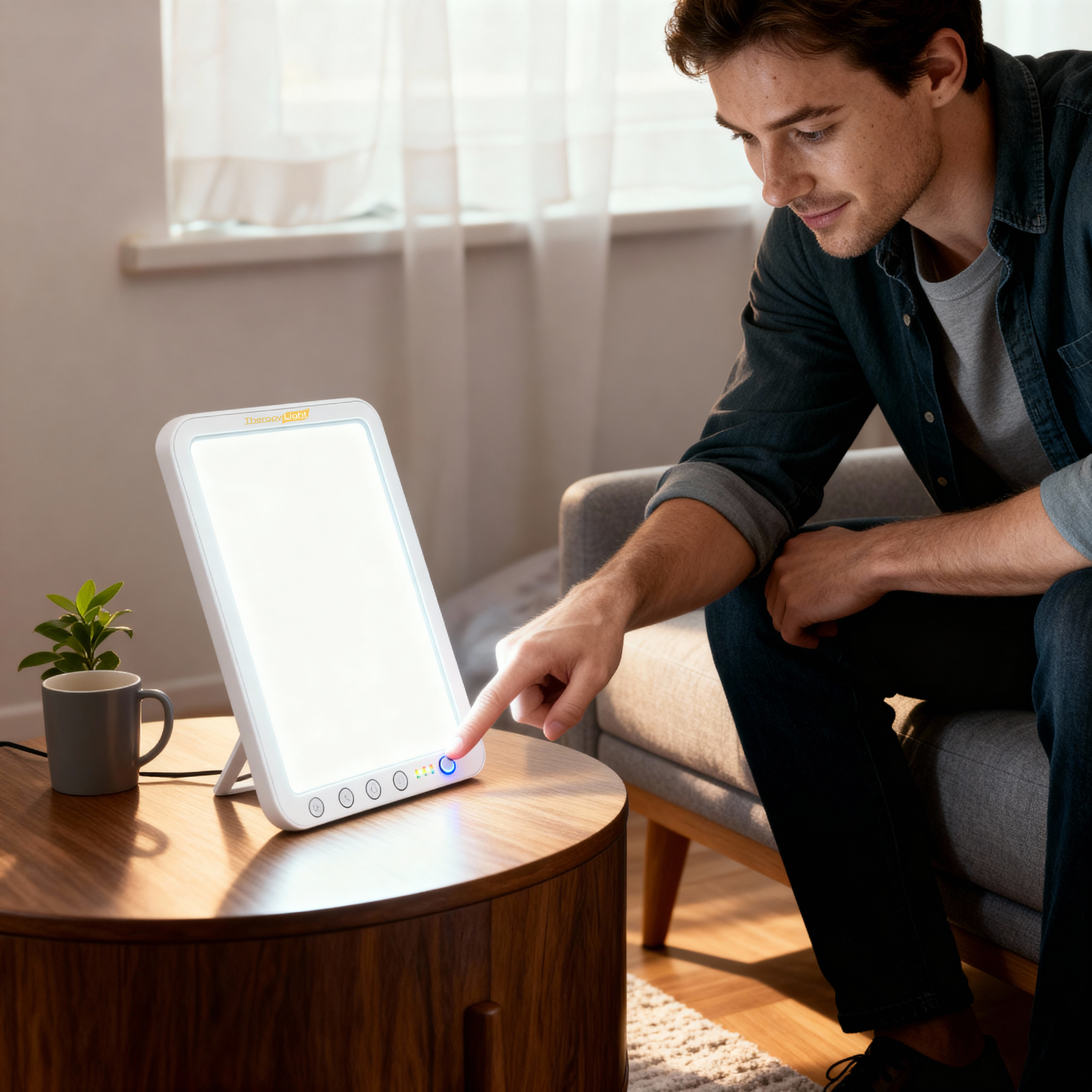 Portable Intelligent Touch Control Stepless Adjustment Emotional Physiotherapy Lamp 10000 Lux Light Therapy Lamp LED Night Light