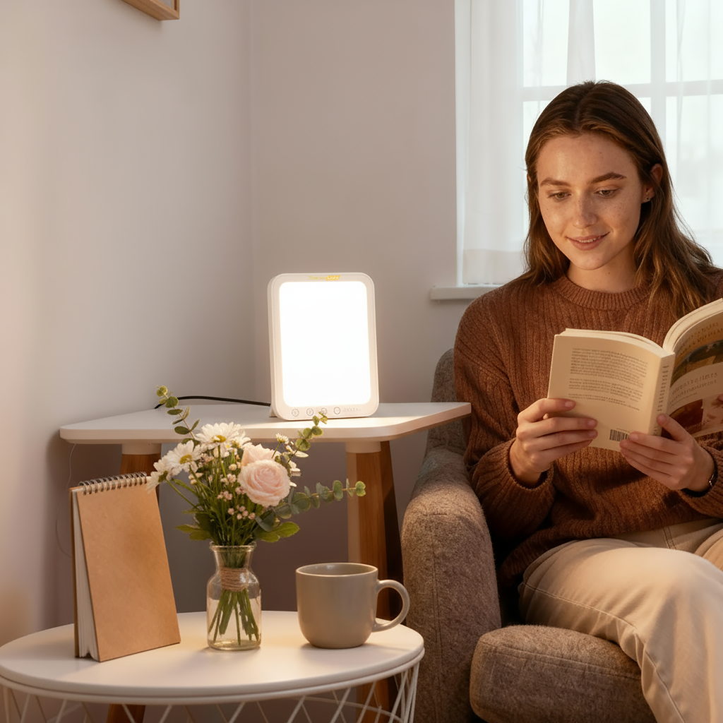 Lampe de  Luminothérapie LED –  Spectre Complet [10 000  Lux] & 3 Couleurs