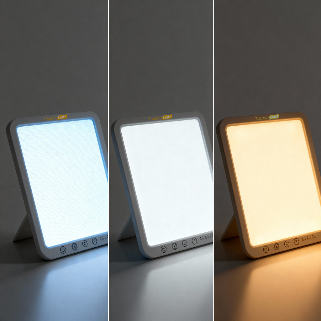 Lampe de  Luminothérapie LED –  Spectre Complet [10 000  Lux] & 3 Couleurs